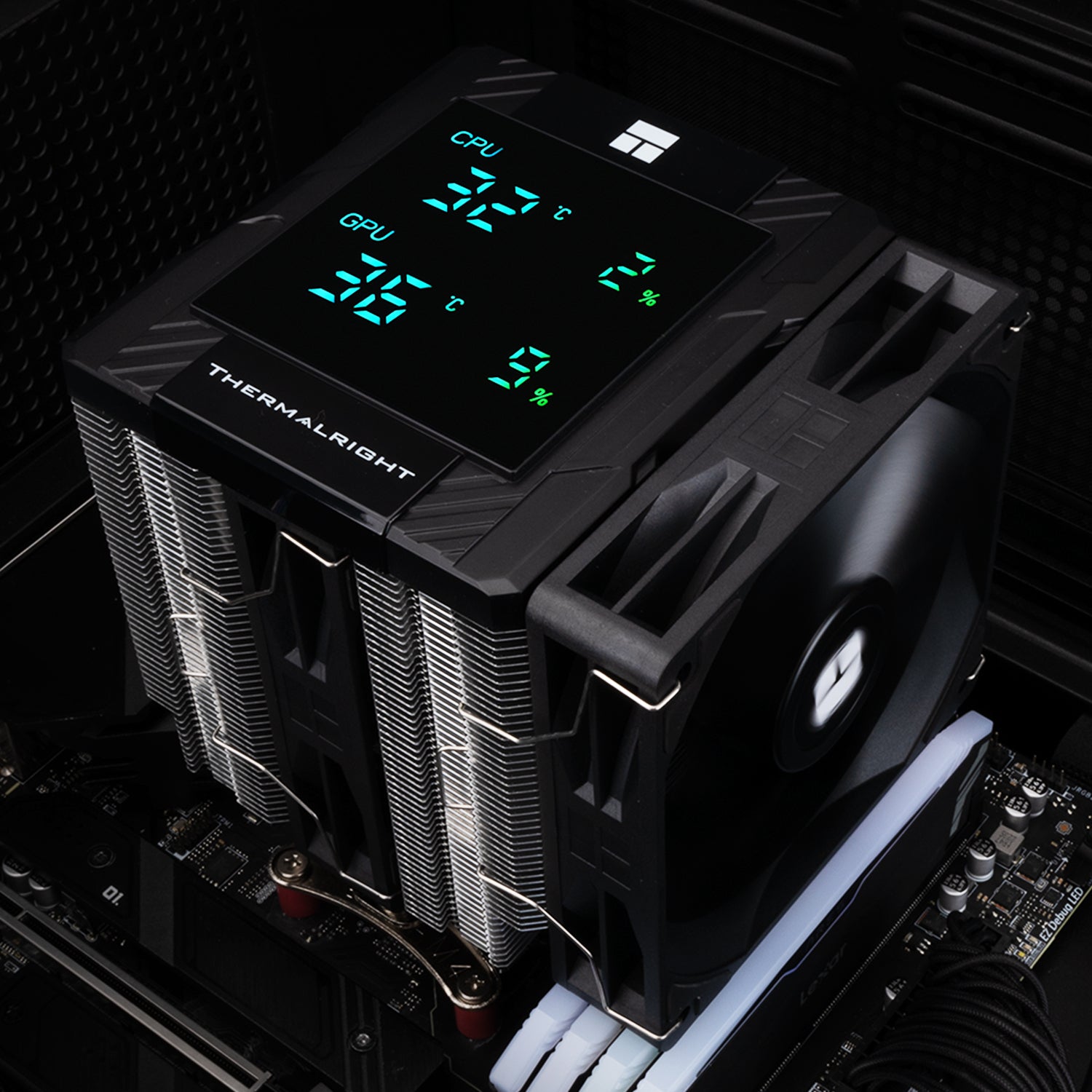 COOLER Thermalright "Peerless Assassin 120 Digital Black" skt. Intel si AMD, racire cu aer, vent. 2 x 120mm (TL-C12C-X28 V2), 1850 rpm, 6 heatpipes, inaltime 162mm, ,"Peerless Assassin 120 Digital Black"