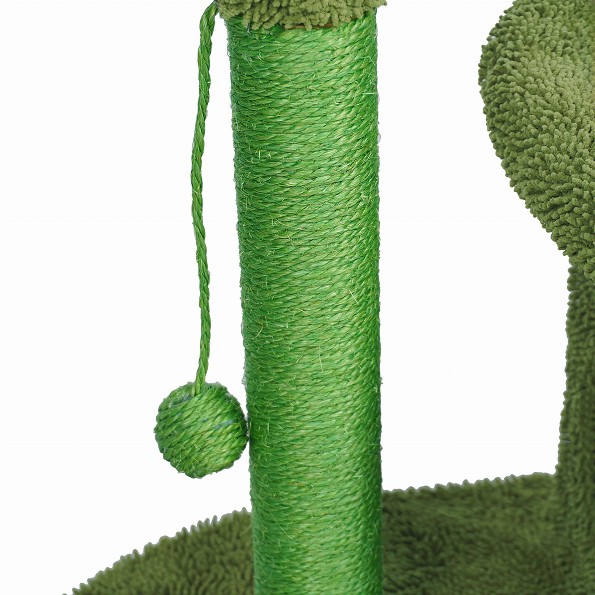 Ansamblu de joaca pentru pisici, model cactus, ascunzatoare, culcus, 63x40x72cm, verde