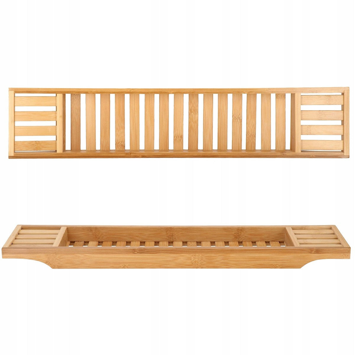 Raft cu tava pentru cada din bambus natural Sersimo 1022, fixa, 70x15cm