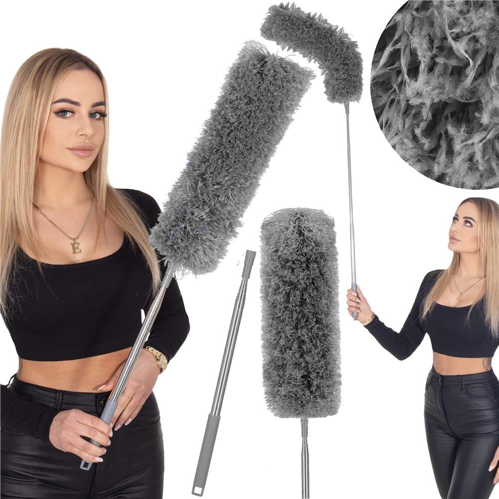 Pamatuf pentru praf cu coada telescopica pentru zone greu accesibile, 2 piese, 75-254 cm