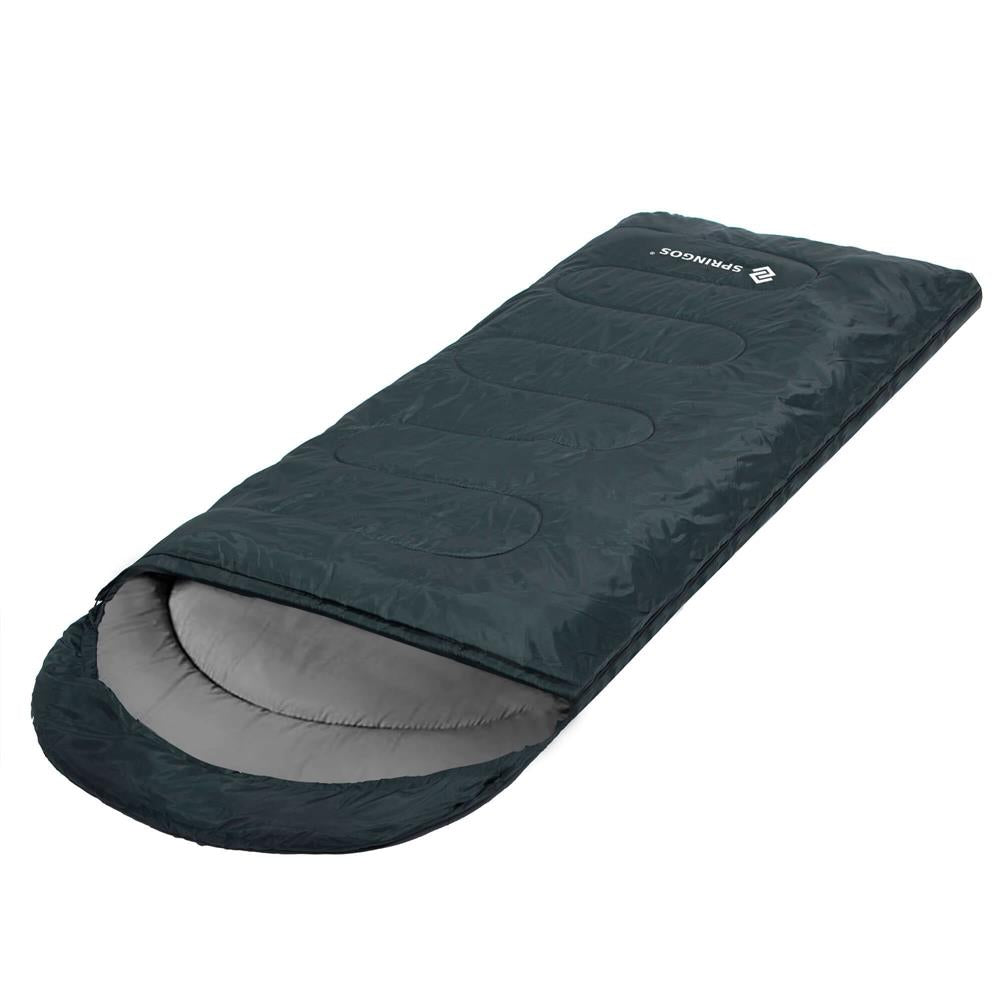Sac de dormit tip mumie, cu geanta de transport, 210x73cm, 8-20grade, culoare gri