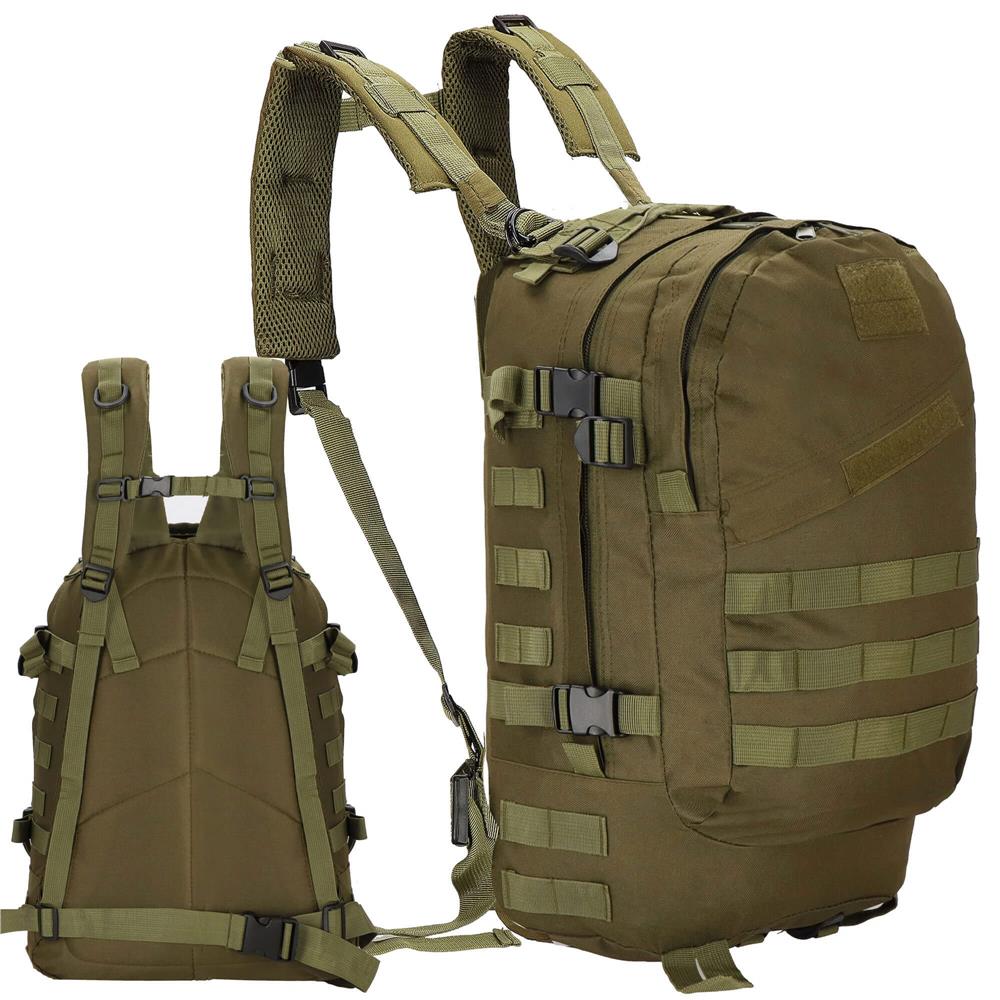 Rucsac militar pentru drumetie, impermeabil, compartimentat, 35L, verde