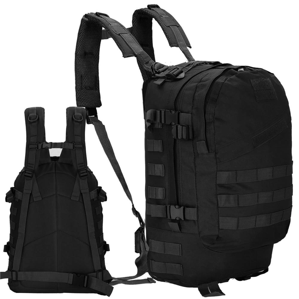 Rucsac militar pentru drumetie, impermeabil, compartimentat, 35L, negru