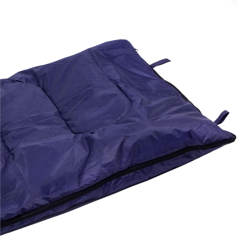 Sac de dormit, cu geanta de transport, 190x73cm, 10-25grade, culoare albastru inchis