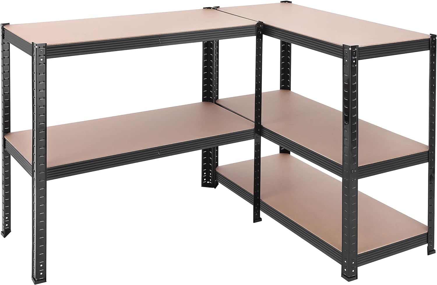 SONGMICS Raft de depozitare metalic, cu rafturi din MDF, 5 polite, max. 875 kg, 180x90x40cm, negru