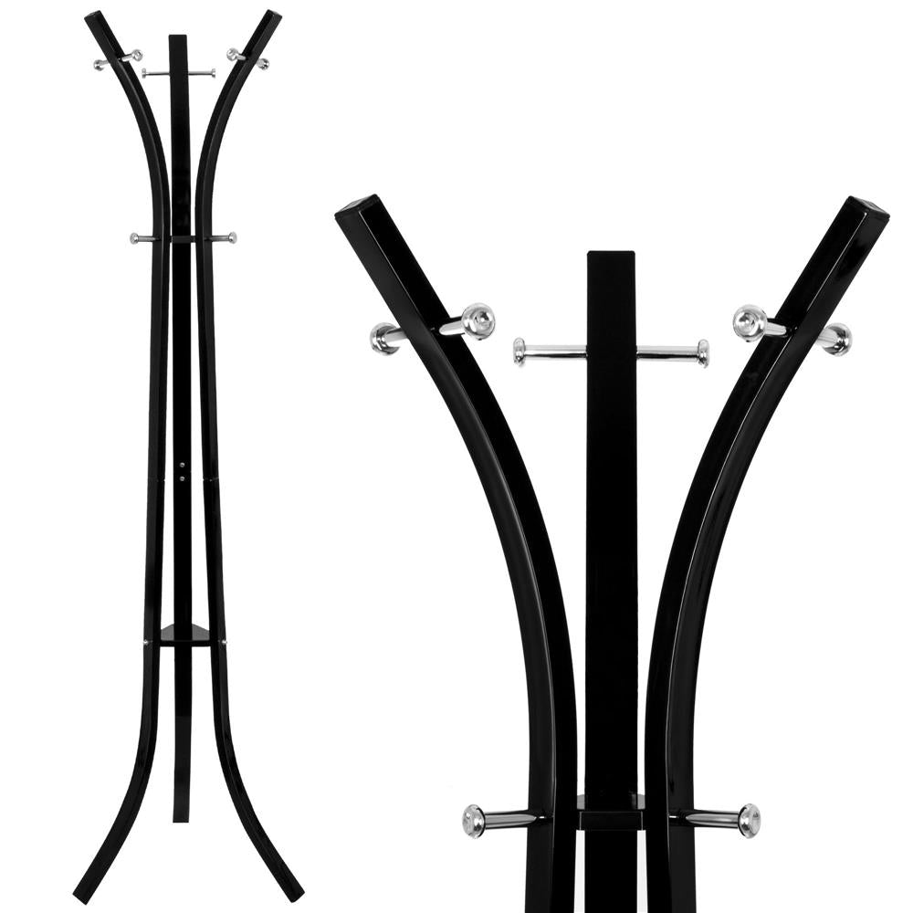 Cuier din metal Sersimo, 9 agatatoare, 180cm, negru