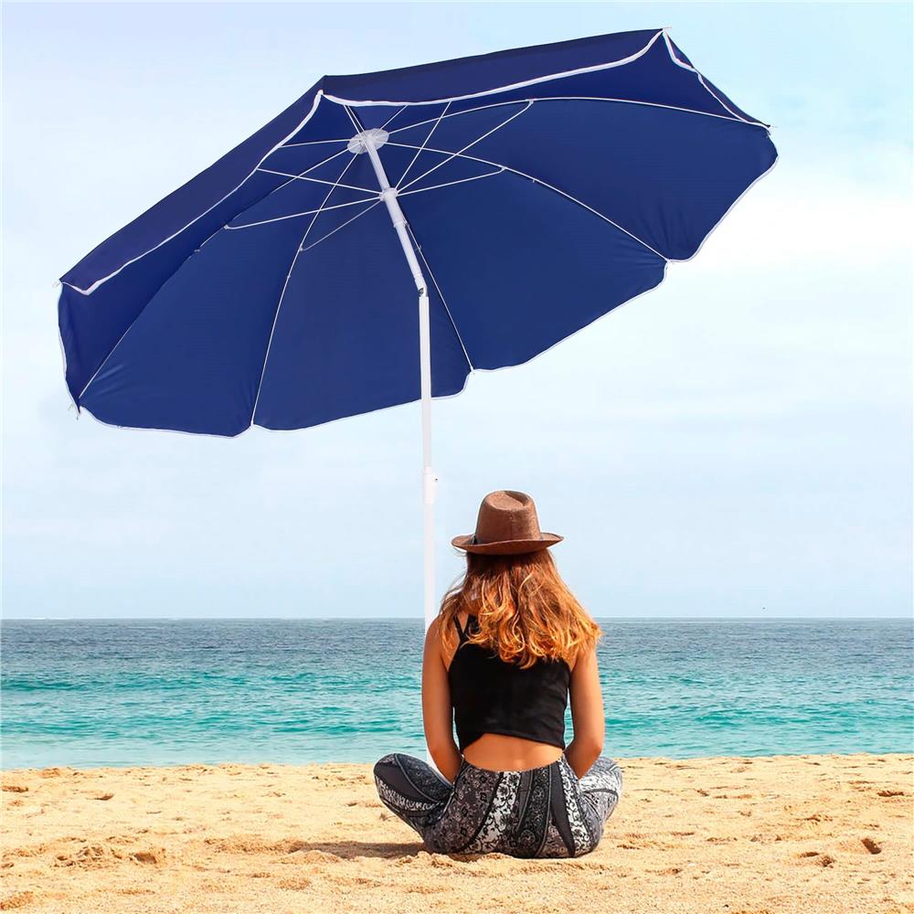 Umbrela de plaja pliabila, Sersimo BU022, 180cm, bleumarin