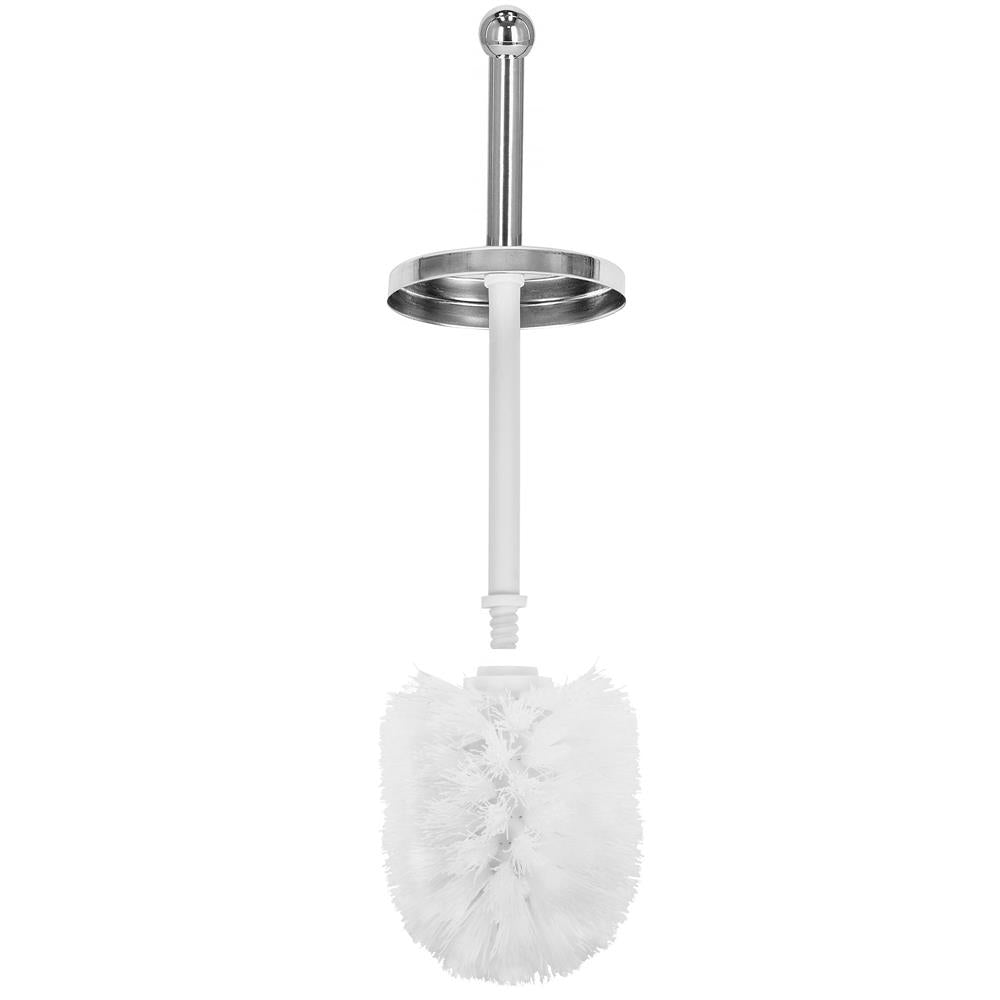 Stand cu perie WC si suport hartie igienica, inox, 80cm, argintiu cromat