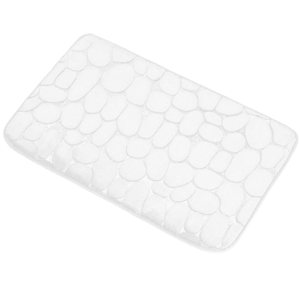 Covoras de baie antiderapant cu uscare rapida, 60x40 cm, alb