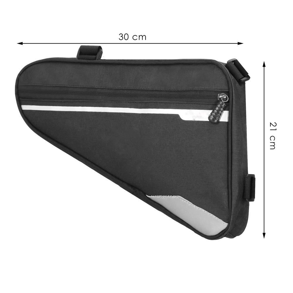 Geanta bicicleta impermeabila, cu buzunar pentru telefon, 30x21x5cm, negru