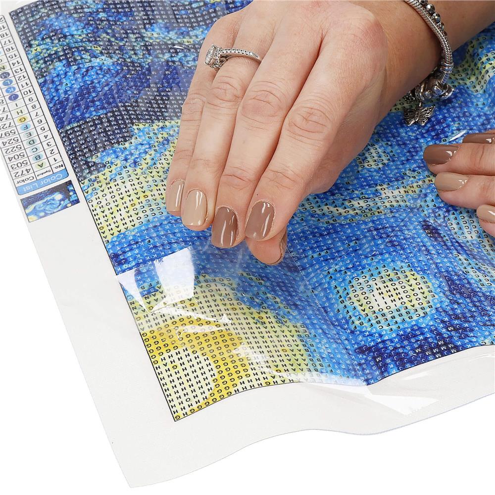 Set de broderie cu diamante 5D, 30x40cm, model Paun - 9