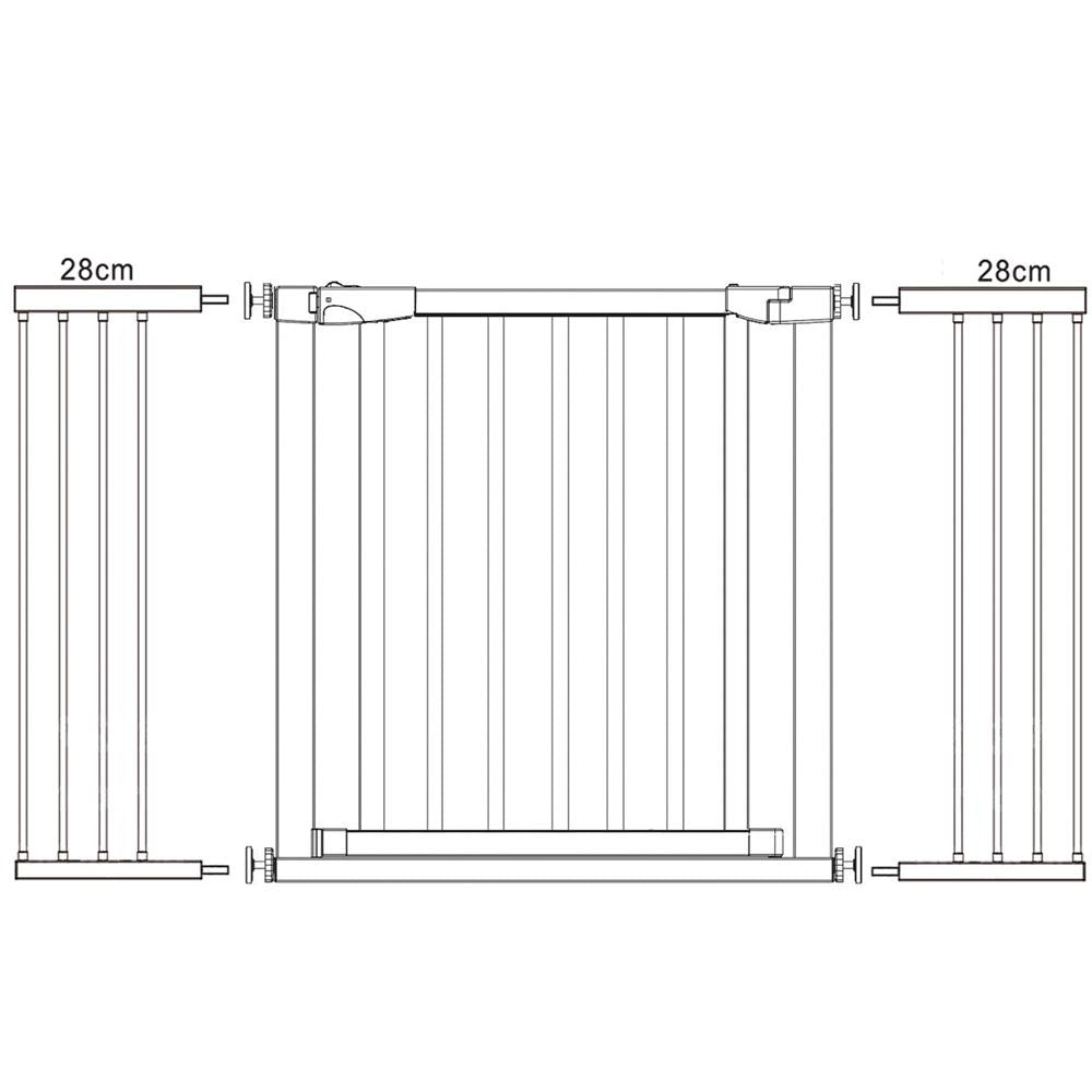 Poarta de siguranta Safety Gate pentru scari, ajustabila, din lemn cu structura otel, 131-138cm, negru maro - 8