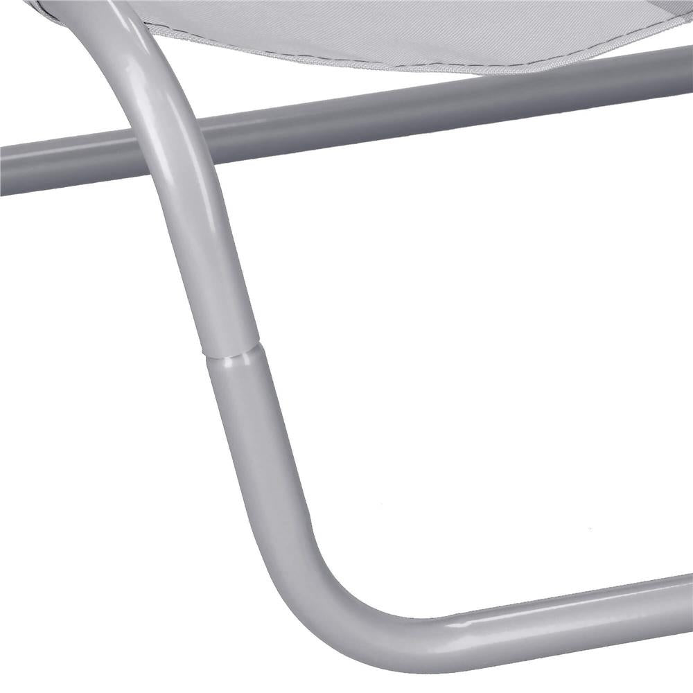 Scaun de plaja Sersimo GC055, pliabil, 90kg, 52x88cm, gri