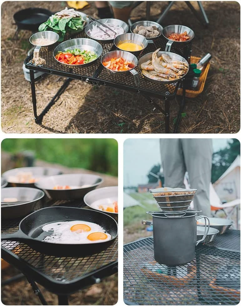 Masa pliabila metalica pentru gradina, plaja sau picnic, 60x40x25cm