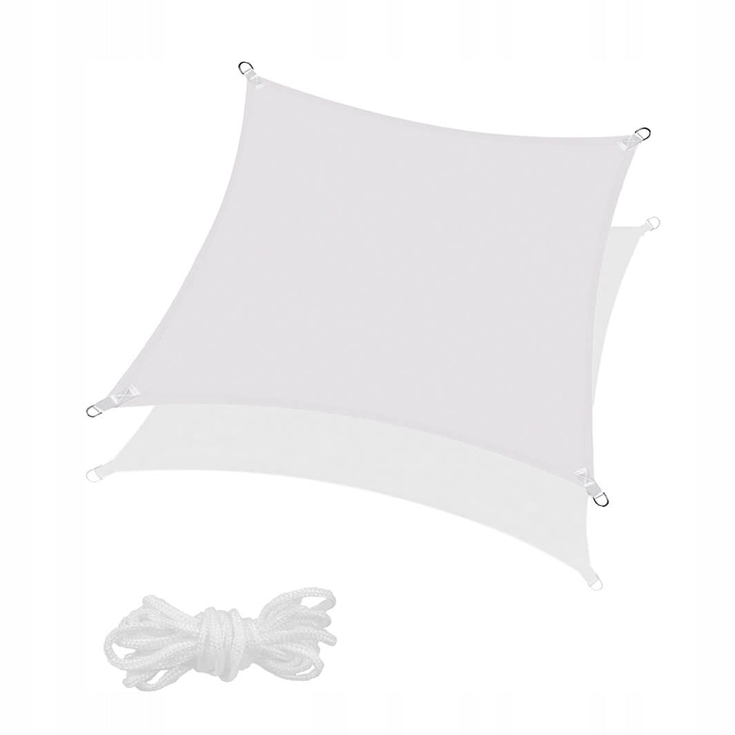 Copertina prelata de soare Sersimo SN121, patrata, impermeabila cu protectie UV, 5x5m, gri deschis