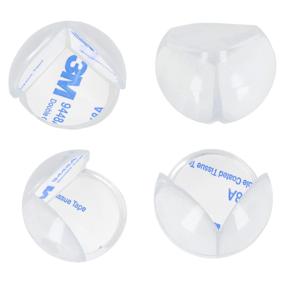 Set 10 protectii colturi pentru siguranta copii, drepte, 40x20mm, silicon, transparent