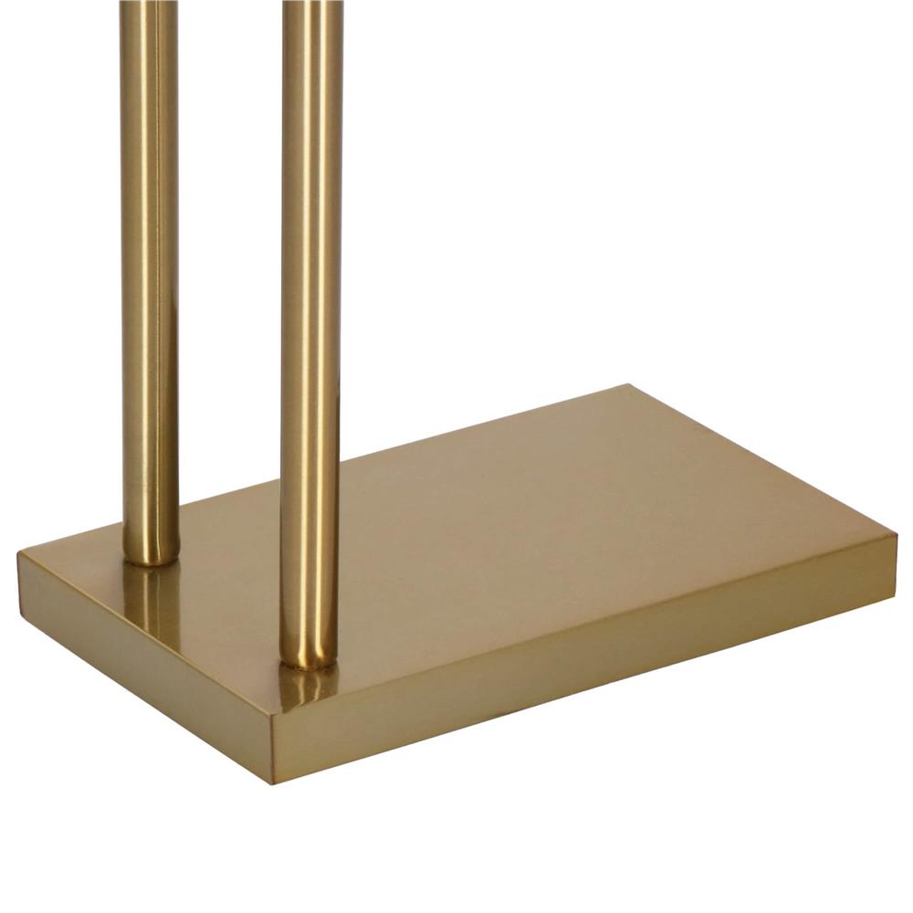 Suport metalic de baie pentru prosoape, cu 2 brate, 80 cm, auriu mat