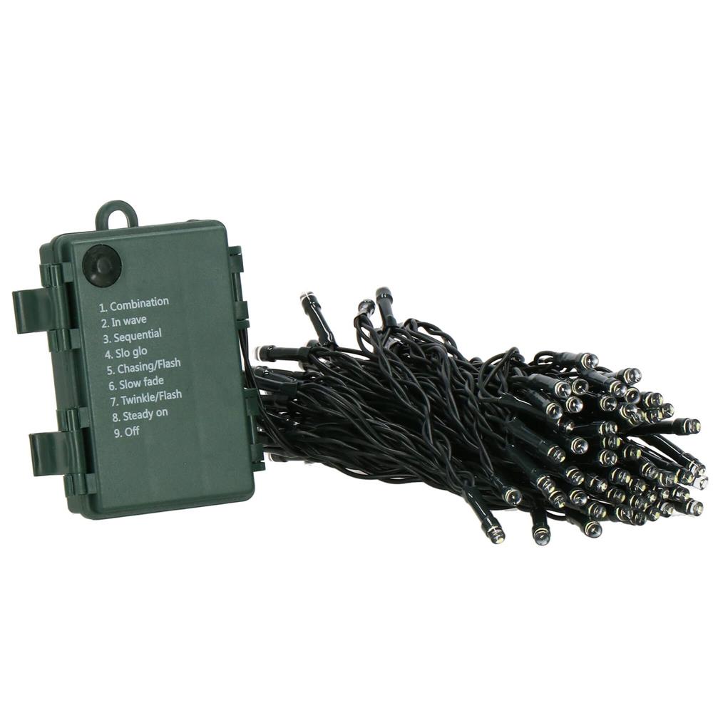 Instalatie lumini de exterior pentru gradina, 10 metri, 100 LED-uri, cu baterii, albastru