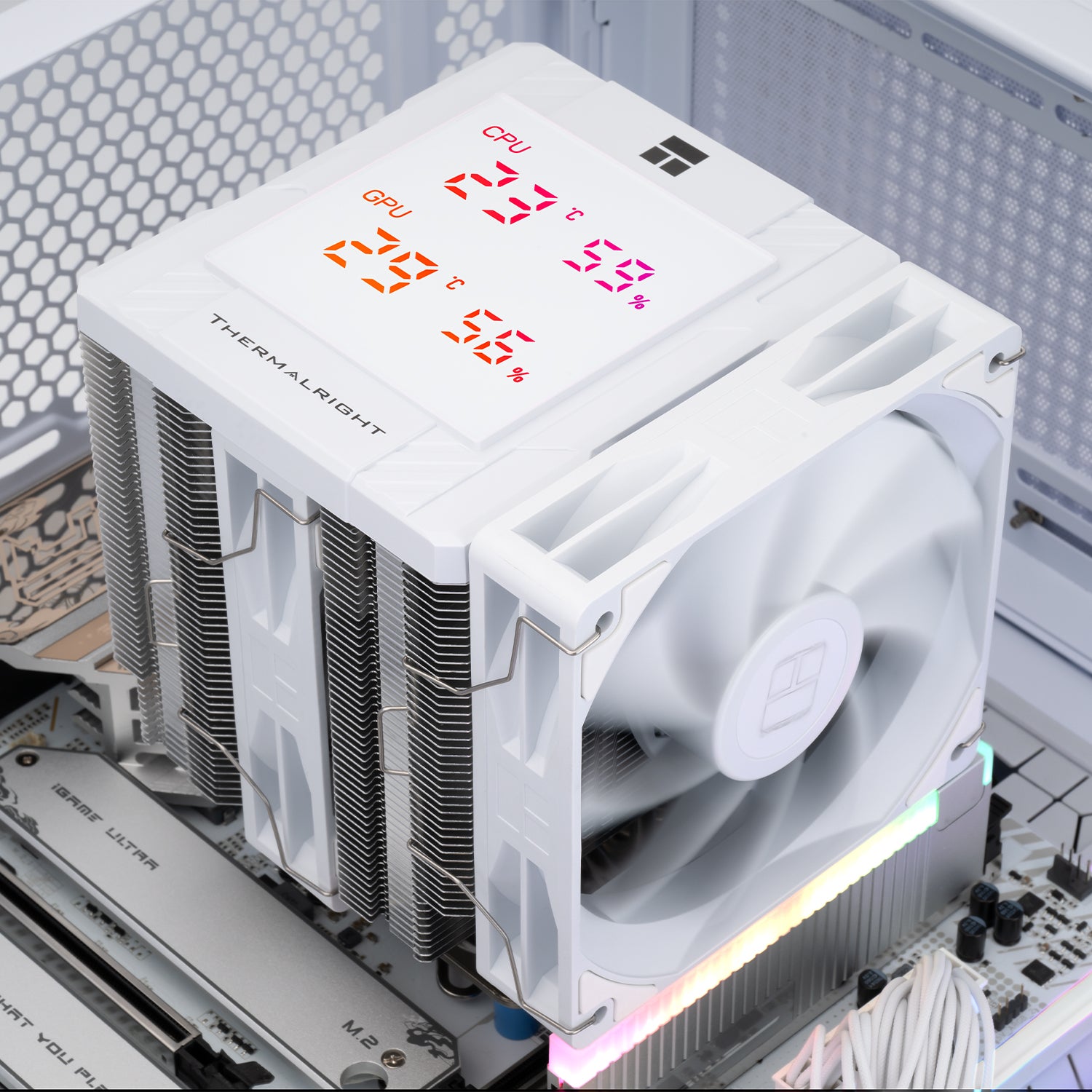 COOLER Thermalright "Peerless Assassin 120 Digital White" skt. Intel si AMD, racire cu aer, vent. 2 x 120mm (TL-C12C-X28 V2), 1850 rpm, 6 heatpipes, inaltime 162mm, ,"Peerless Assassin 120 Digital White"