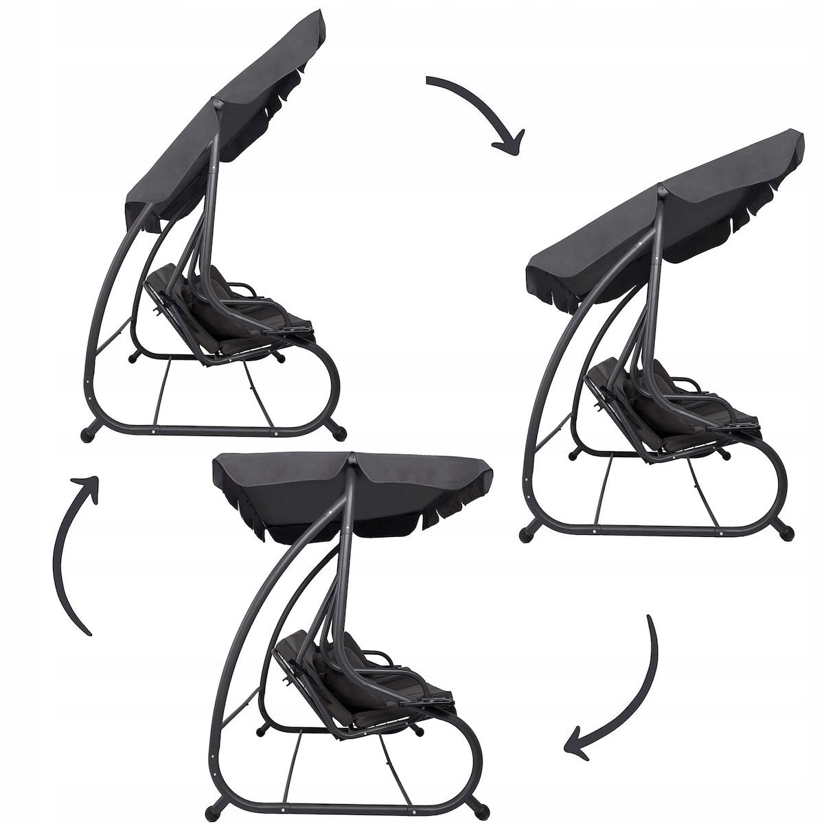 Balansoar leagan pat 3 persoane Corsica, cu plasa anti-insecte, sarcina 320kg