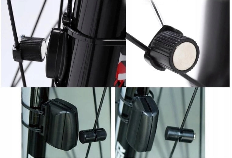 Ciclocomputer vitezometru wireless pentru bicicleta, 14 functii, negru