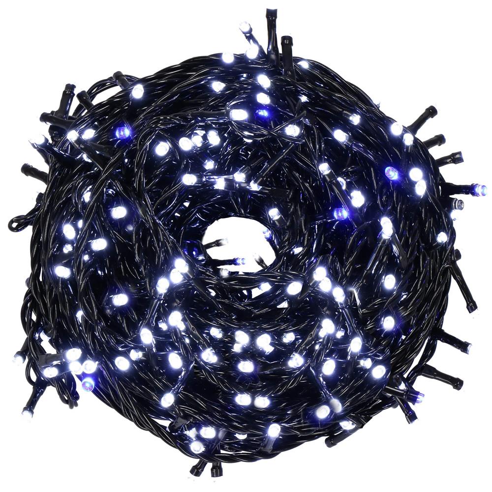Instalatie lumini pentru bradul de Craciun, 25,5 metri, 300 LED-uri cu flash, albastru