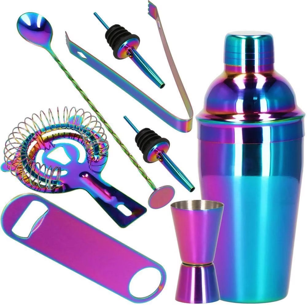 Set Cocktail Shaker Kit pentru barmani 550ml, KI17, 8 piese