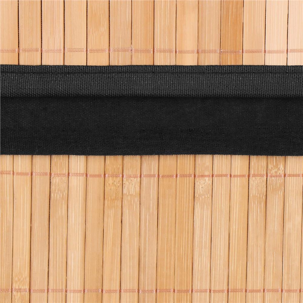 Cos de rufe din bambus cu capac, sac detasabil, volum 72L, 42x33x60cm, maro