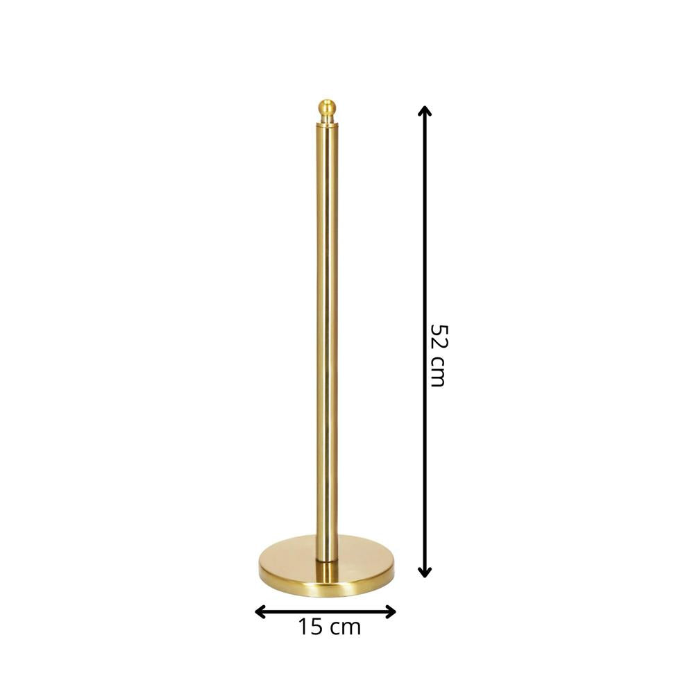 Suport hartie igienica tip tija, 52cm, auriu lucios
