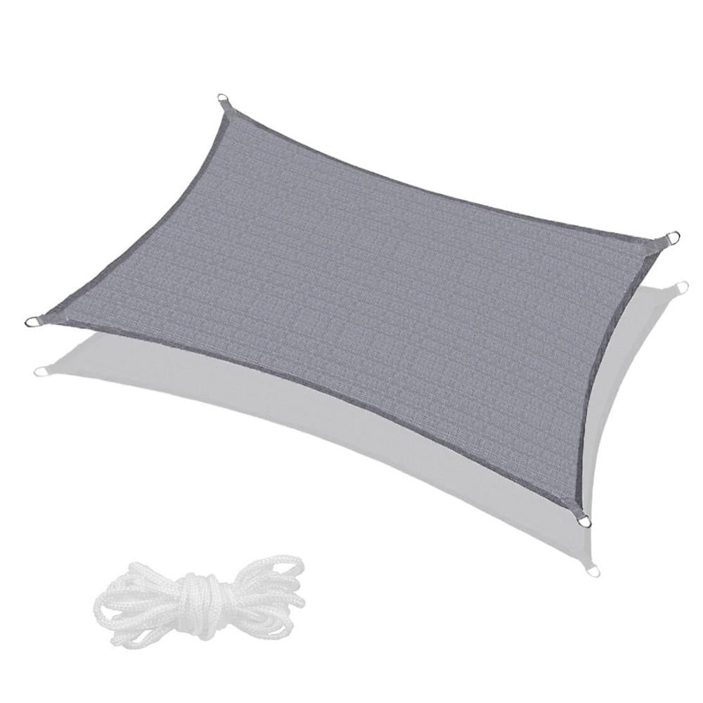 Copertina prelata de soare, dreptunghiulara, impermeabila cu protectie UV, 5x4m, gri deschis