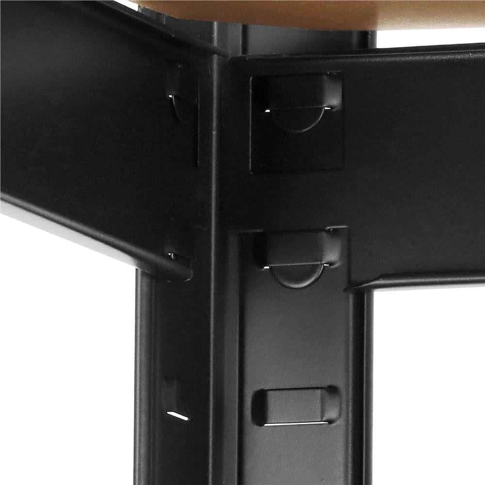 Raft cadru metalic modular pentru depozitare, 5 polite, 148x75x30cm, sarcina 875kg