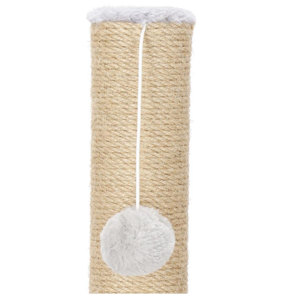 Ansamblu de joaca pentru pisici, cu loc pentru zgariat si sfoara, 103cm, gri