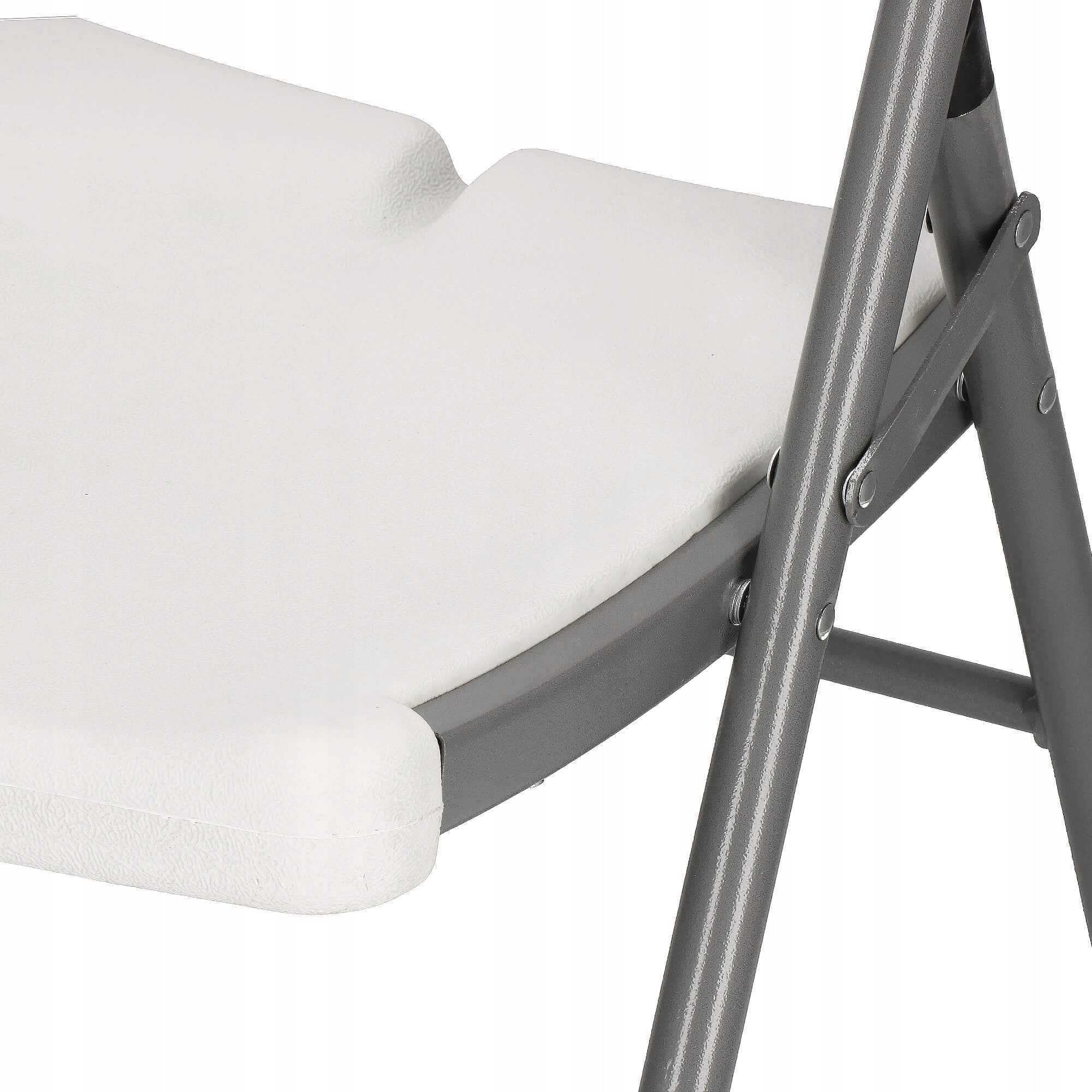 Scaun pliant din plastic pentru catering sau terasa, sarcina 150kg, alb