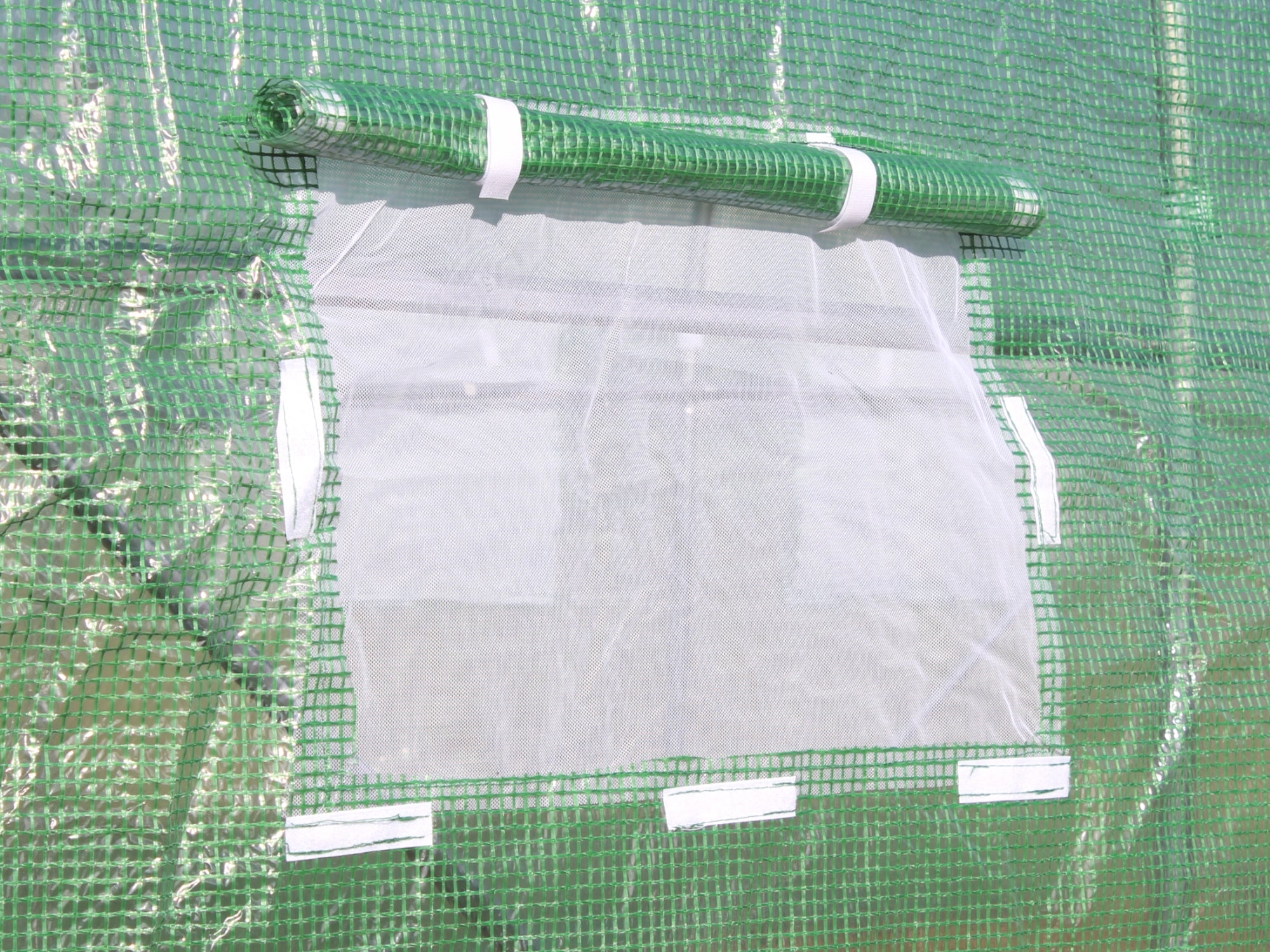 Sera de gradina, tip tunel cu cadru metalic, 500x1000cm, verde, 50mp, usa cu cadru metalic