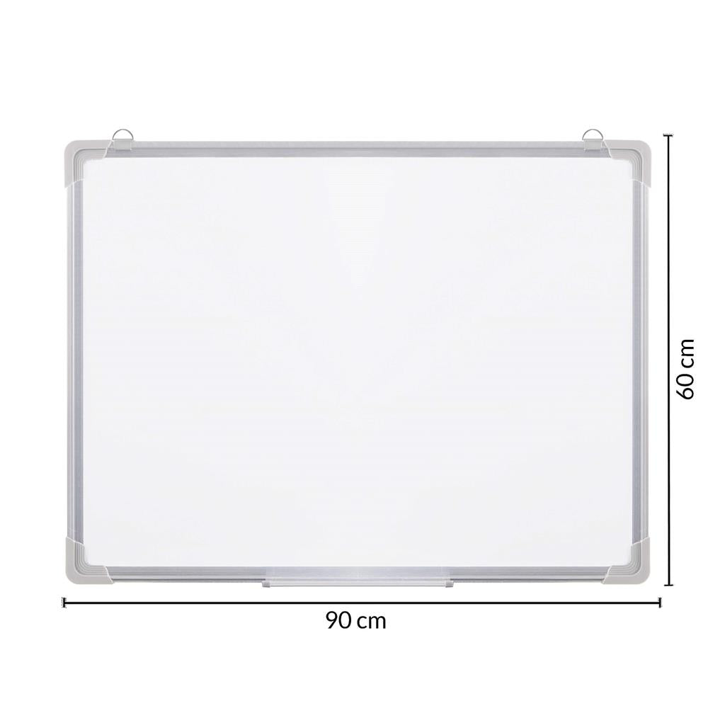 Tabla de scris de perete, magnetica, cu raft inferior, 60x90cm, alb
