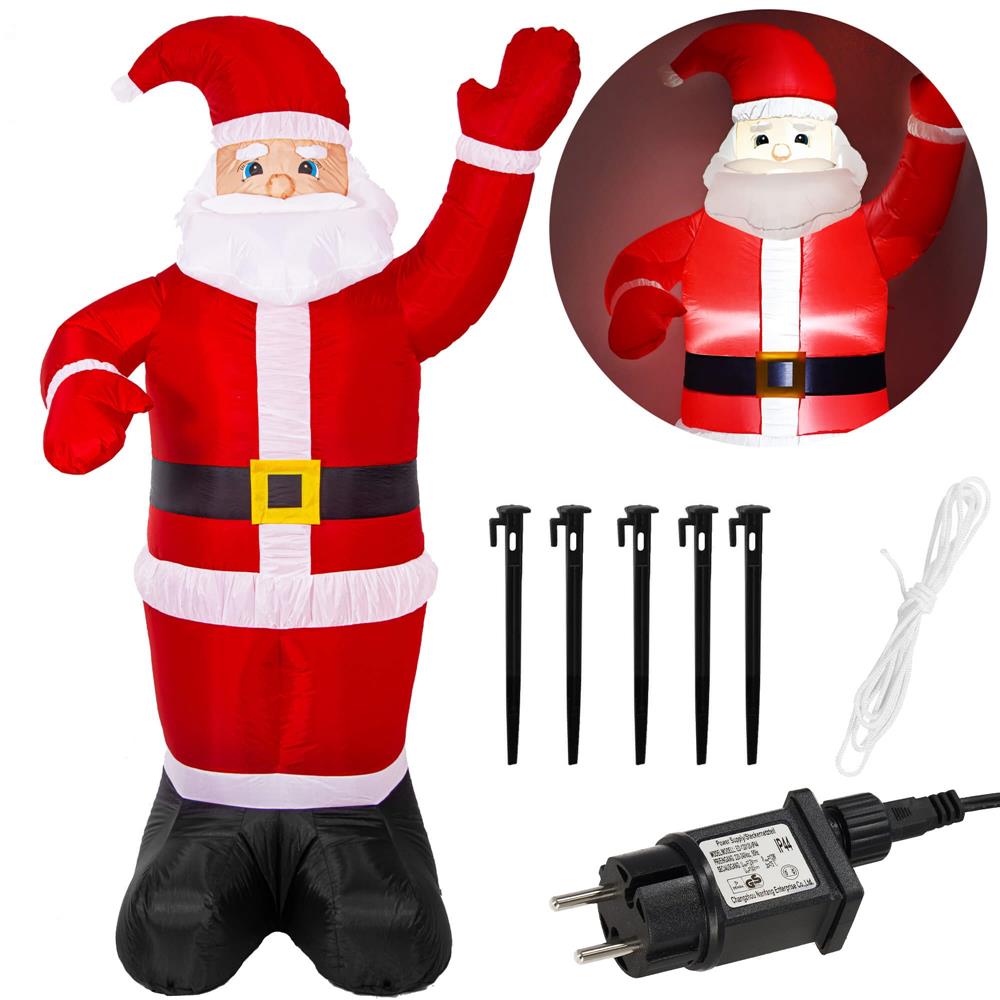 Figurina Mos Craciun, gonflabila, cu iluminare LED, umflare automata, 180cm - 7