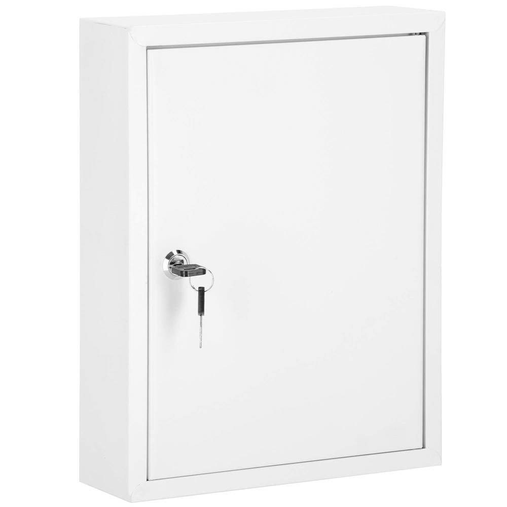 Cutie metalica din otel pentru 80 chei, echipata, 45x38x8cm, alba
