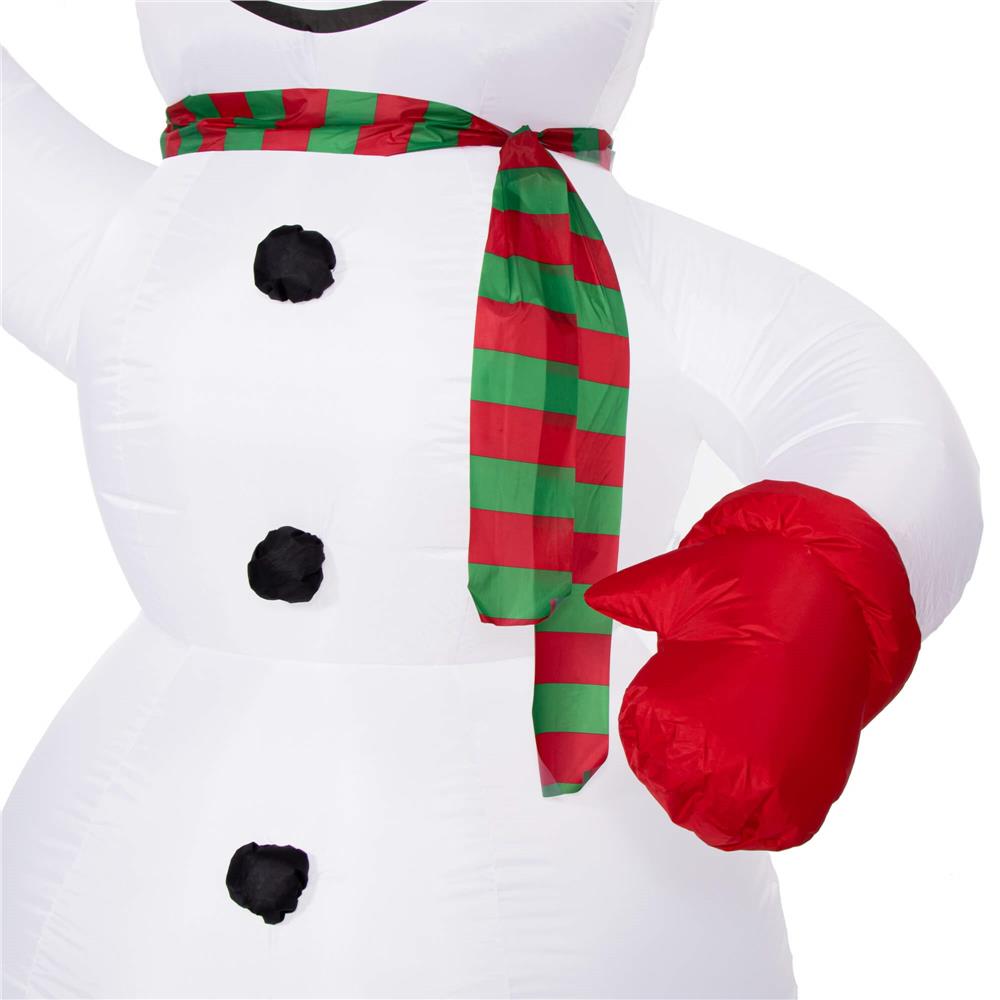 Figurina Craciun Om de Zapada, gonflabila, cu iluminare LED, umflare automata, 240cm