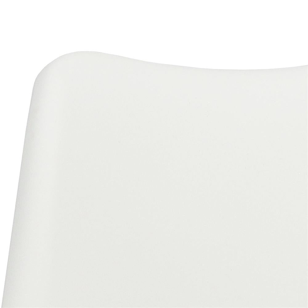 Set 4 scaune dining Verdhe pentru bucatarie cu perna tapitata cu piele ecologica, 44x82cm, alb