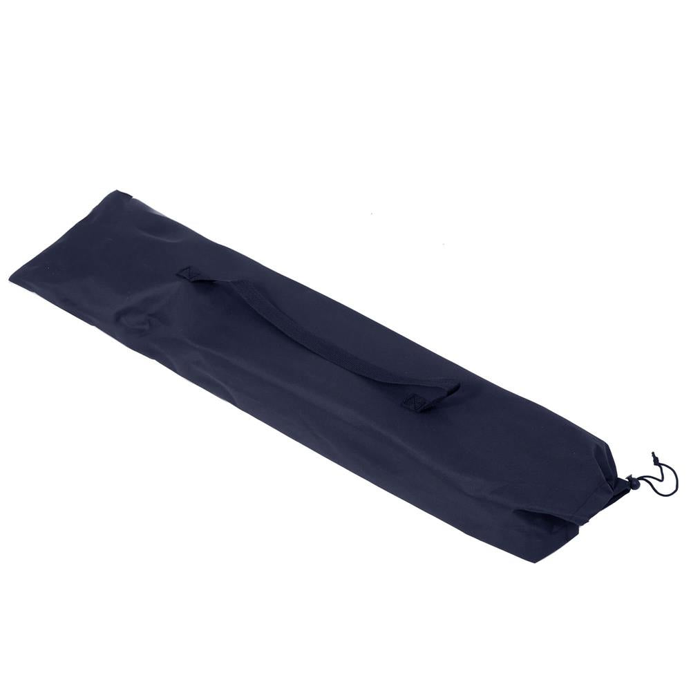 Pat pliant pentru camping, structura metalica, 190x74x42cm, 150kg, albastru marin