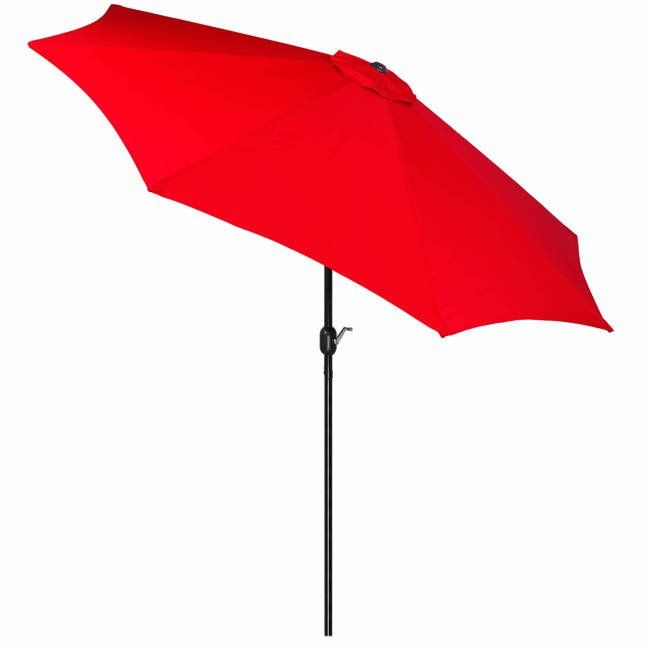 Umbrela terasa gradina, cu manivela si inclinare, GU18E, diametru 300cm, Rosu