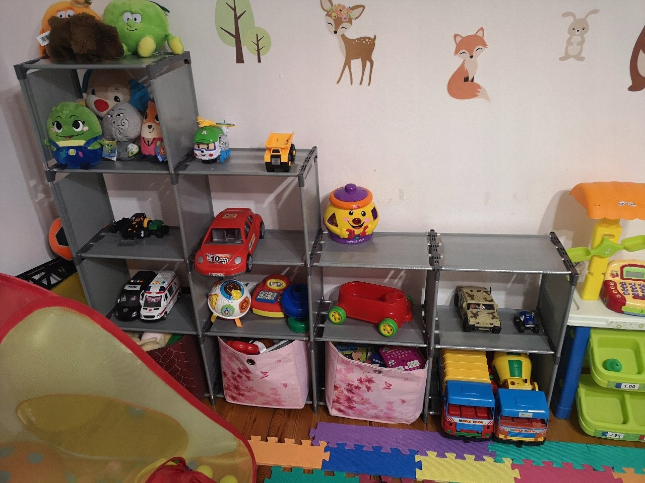 Sistem modular de depozitare Sersimo, 120x126x24 cm, gri