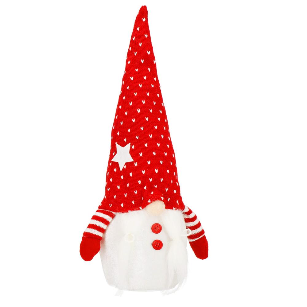 Figurina Craciun, Spiridus, cu iluminare LED, 33cm
