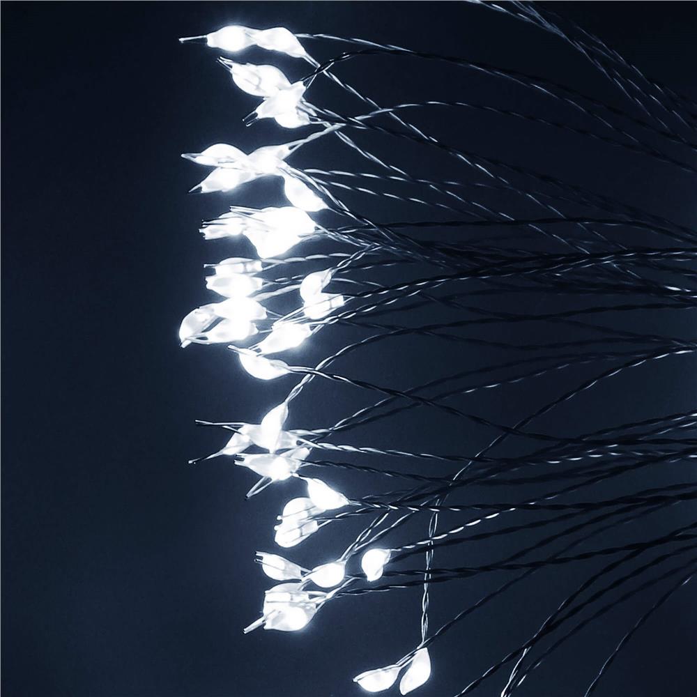 (DL) Instalatie lumina decorativa STAR cu 100 LED-uri, diametru 40cm, telecomanda, iluminare alba