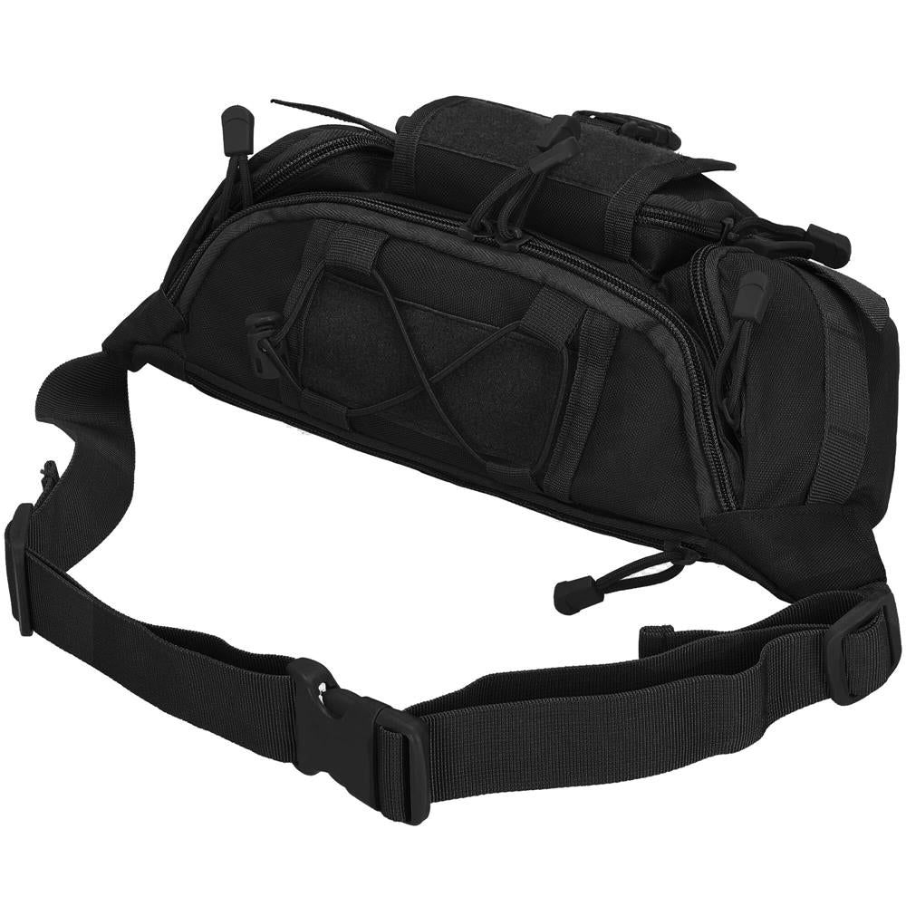 Borseta incapatoare pentru umar sau brau, impermeabila, unisex, 37x19cm, negru