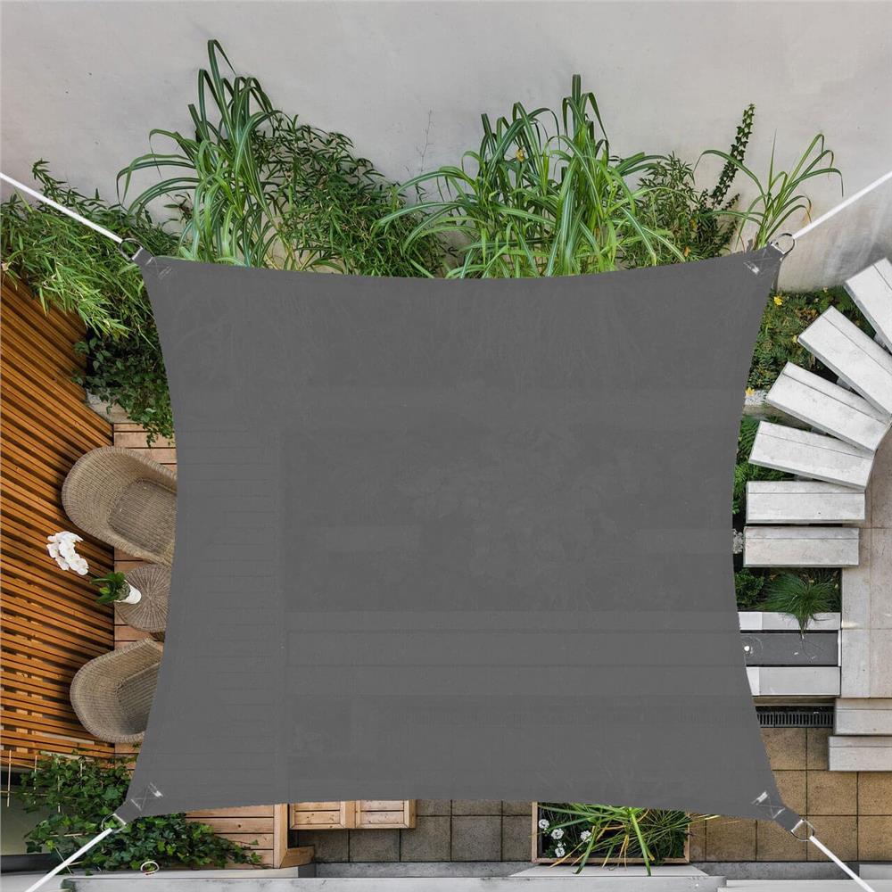 Copertina prelata de soare Sersimo SN150, patrata, impermeabila cu protectie UV, 5x5m, gri inchis