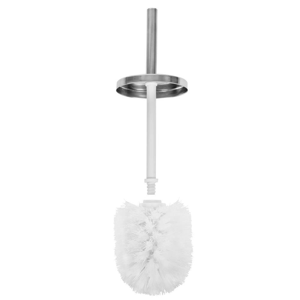 Stand cu perie WC si suport hartie igienica, inox, 72cm, argintiu