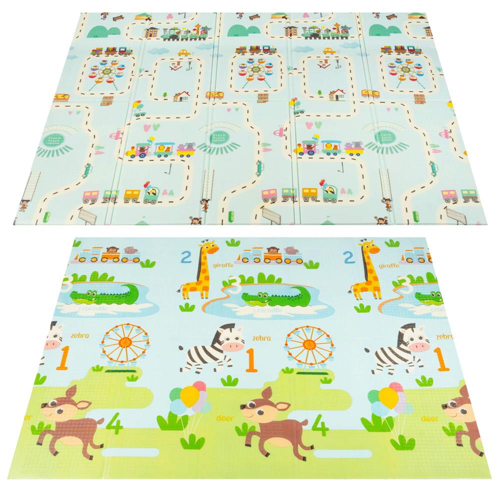 Covor pentru copii, din spuma moale XPE, non-alergic, 146×195 cm, cu animale