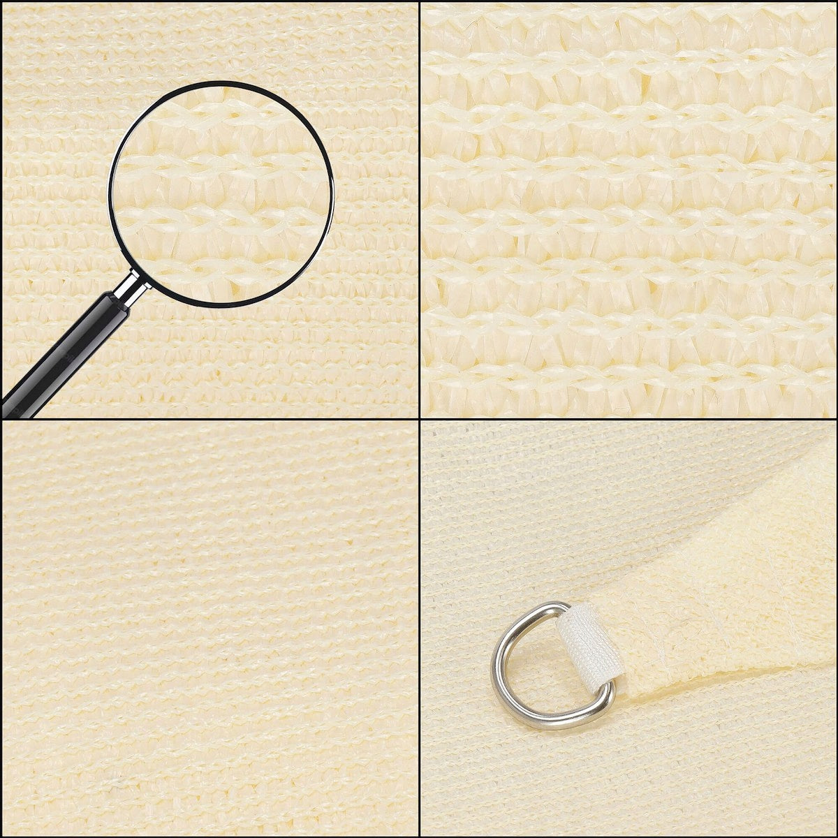 Copertina prelata de soare, dreptunghiulara, impermeabila cu protectie UV, 4x3m, crem