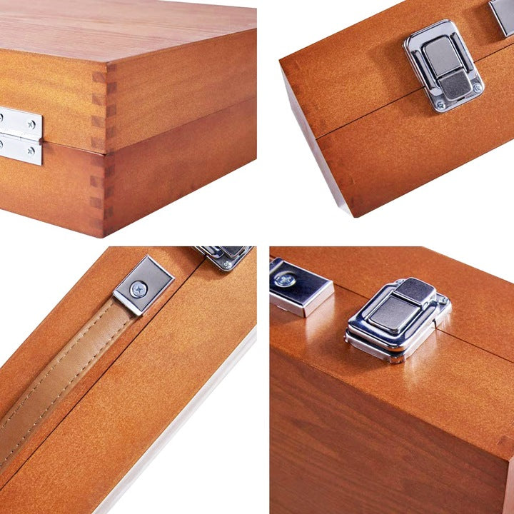 Set de pictura si desen pentru copii, 174 de piese, trusa lemn, 45x32x10cm